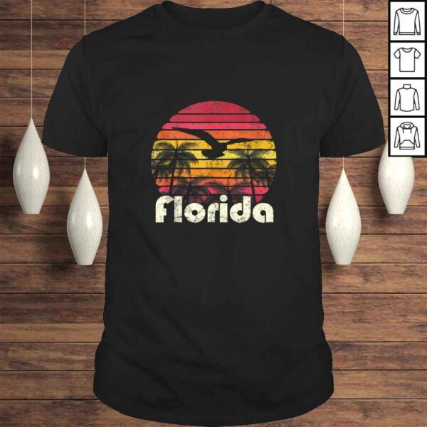 Vintage Retro Florida Beach Sun 70's 80's Style Gift Mom Dad TShirt