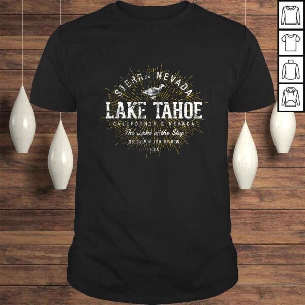 Vintage Retro Style Lake Tahoe Zip Hoodie