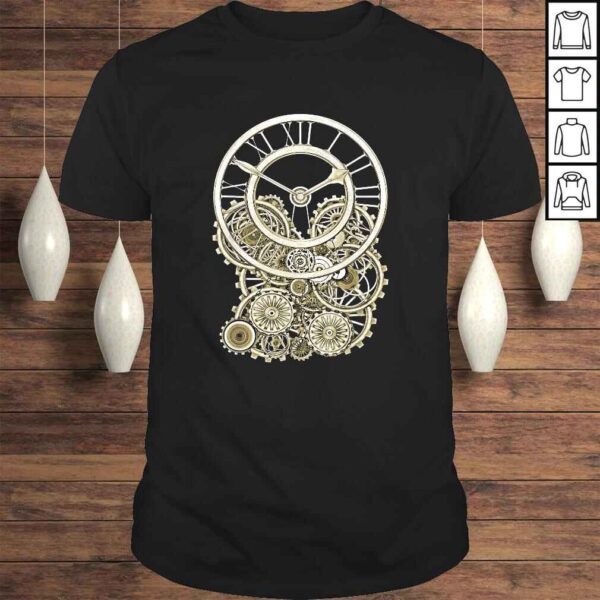 Vintage Style Elegant Steampunk Clock Shirts