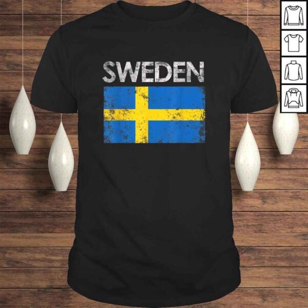 Vintage Sweden Swedish Flag Pride Shirt