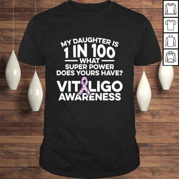 Vitiligo Awareness Daughter Strong Melanin Warrior Survivor TShirt