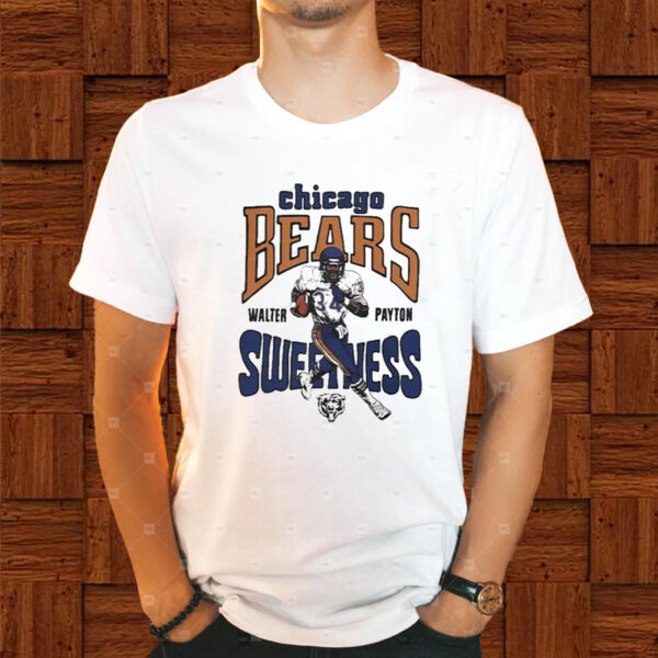 Walter Payton Ash Chicago Bears Retired Player Caricature Tri-Blend Shirts