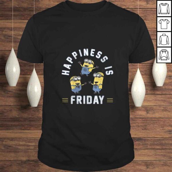 Womens Despicable Me Minions Happiness Is Friday Group ShoTShirt