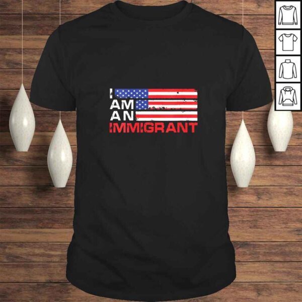 Womens I Am An Immigrant America USA T-shirt