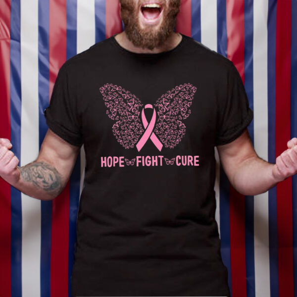 Breast Cancer Hope Fight Cure Pink Ribbon TShirt