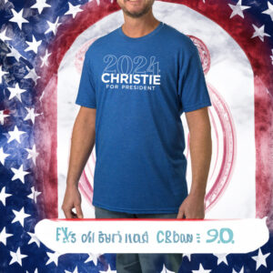 Christie for President Heather Royal Blue Jersey Shirt