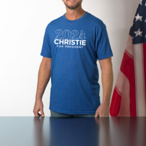 Christie for President Heather Royal Blue Jersey Shirts