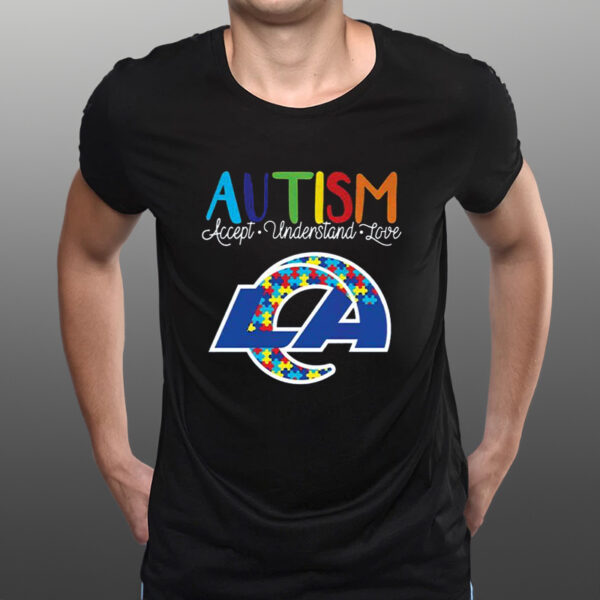 Los Angeles Rams Nfl Autism Awareness Accept Understand Love T-Shirtt