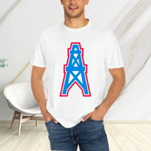 Luv Ya Blue Houston Oilers Franklin Logo T-Shirtt