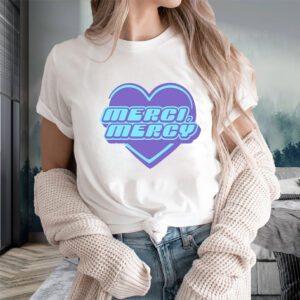 Merci Mercy Purple Heart White T-Shirts