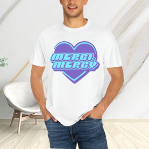 Merci Mercy Purple Heart White T-Shirtt