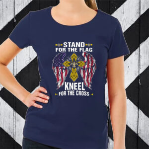 New Orleans Saints Stand For The Flag Kneel For The Cross TShirt