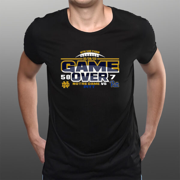 Pitt Panthers Vs Notre Dame Fighting Irish 2023 Football Score T-Shirtt