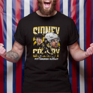 Sidney Crosby Pittsburgh Vintage Wht T-Shirt