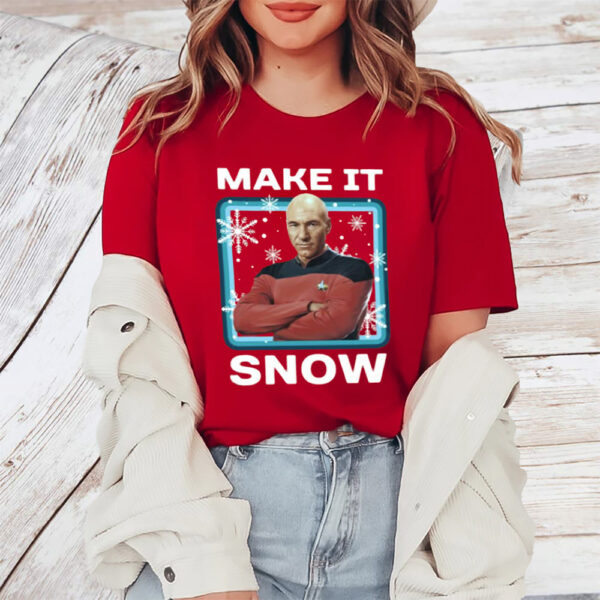 Star Trek Next Generation Make It Snow Christmas TShirt