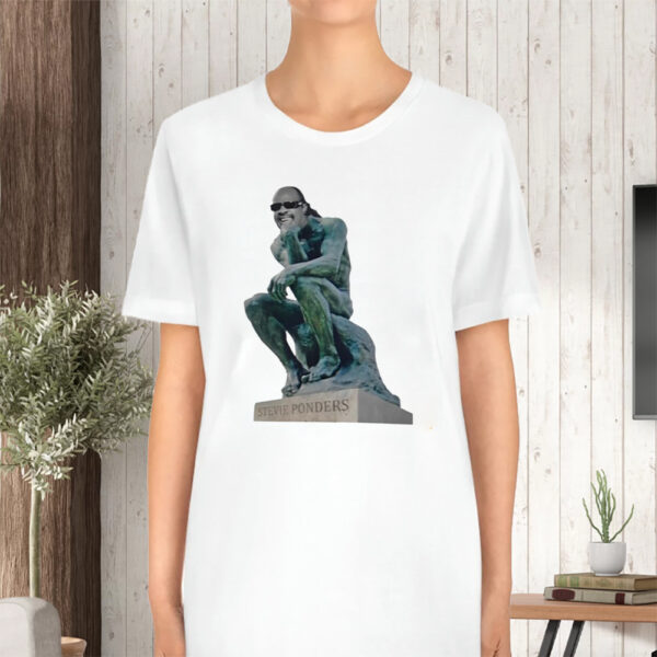 Stevie Ponders Roman Statue Stevie Wonder Pun TShirt