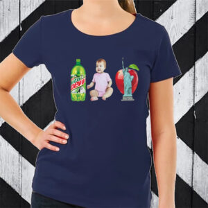 Velvetropic The Lana Mtn Dew Baby Apple Statue Of Liberty T-Shirt