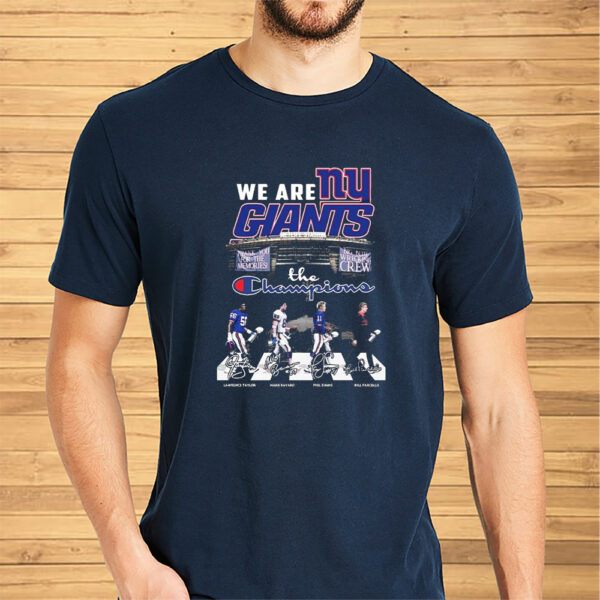 We Are New York Giants The Champion Abbey Road Signatures Shirt