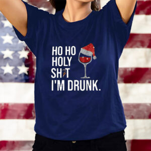 Women’S Ho Ho Holy Shit I’M Drunk Printed Casual T-Shirts