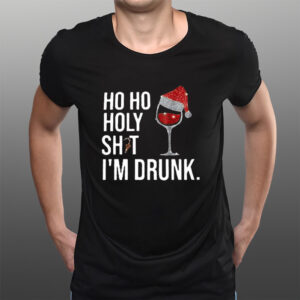 Women’S Ho Ho Holy Shit I’M Drunk Printed Casual T-Shirtt