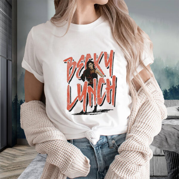 Wwe 500 Level Heather Gray Becky Lynch Name Rough T-Shirts