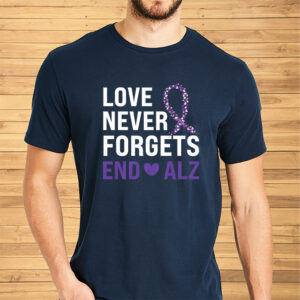 Alzheimer’s Awareness Purple Ribbon Dementia Mom Dad Grandp Shirts