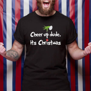 Cheer Up Dude It’s Christmas Green Monster Print Sweat TShirt