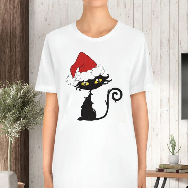 Christmas Cat Print Sweat TShirt