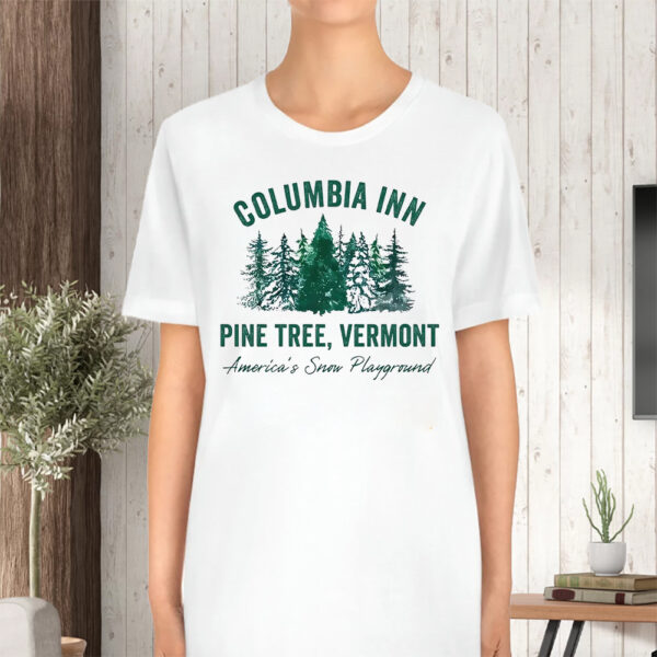 Columbia Inn Pine Tree Vermont Christmas TShirt