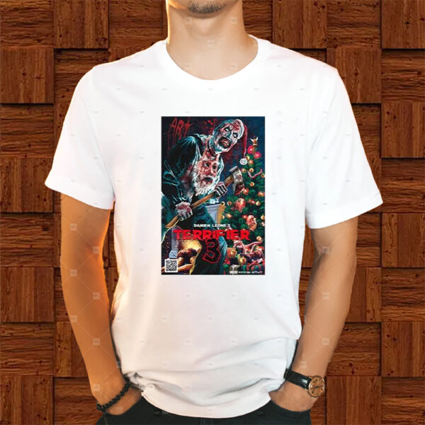 Damien Leone’s Terrifier 3 Christmas Poster Shirts