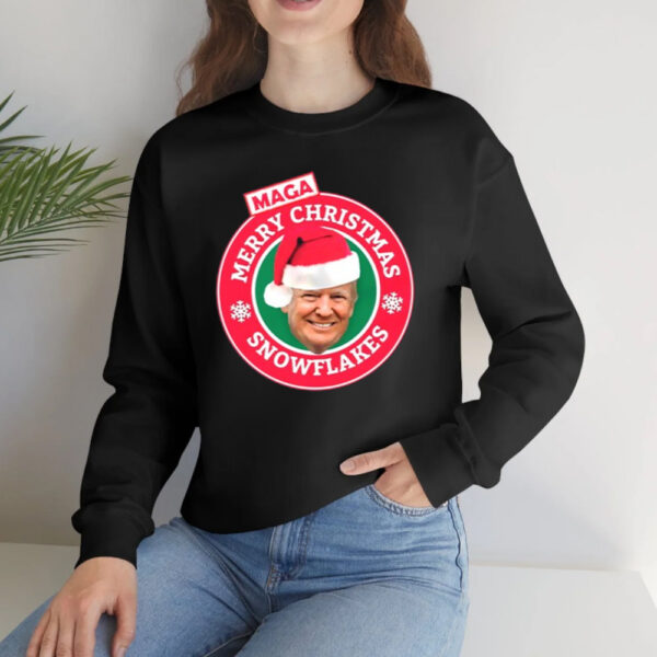 Donald Trump Maga Merry Christmas Snowflakes Shirts