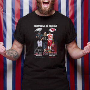 Football Is Family Kelce Brothers Jason Kelce Sexy Batman And Travis Kelce Big Yeti TShirt