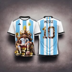 Leo Messi Ballon d’Or 2023 Argentina Jersey Hot