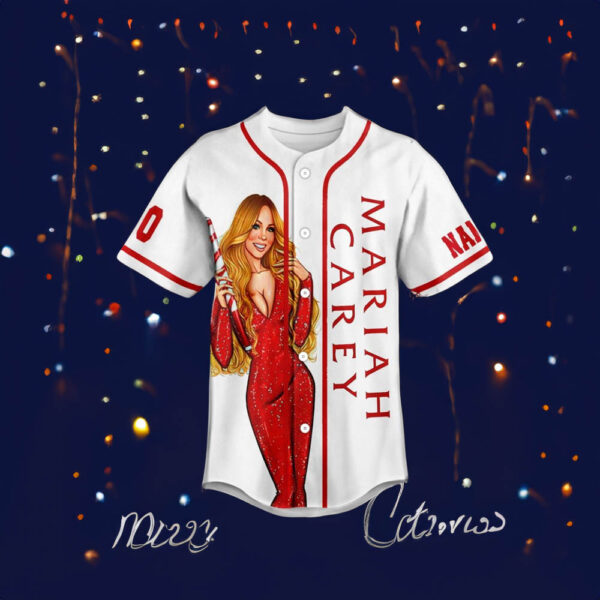 Mariah Carey Merry Christmas To All Personalized Baseball Jersey