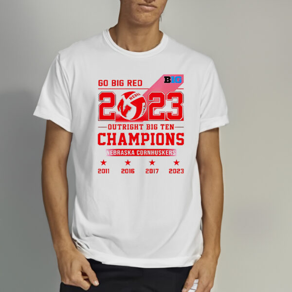 Nebraska Cornhuskers Go Big Red 2023 Outright Big Ten Champion Shirt