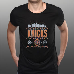 New York Knicks Holiday Ugly Christmas Sweater T-Shirts