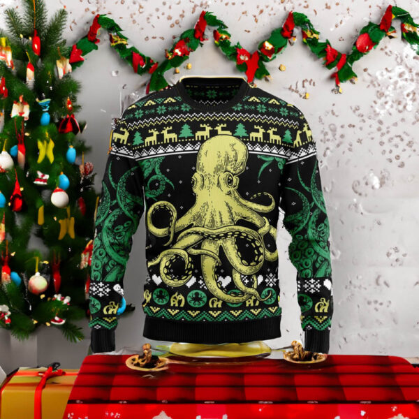 Octopus Cool Ugly Christmas Sweater