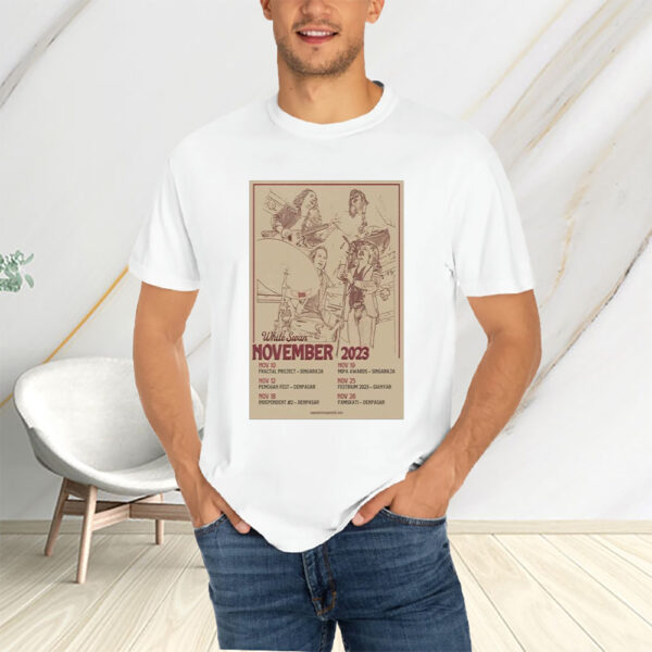 Original White Swan November 2023 Tour T-Shirtt