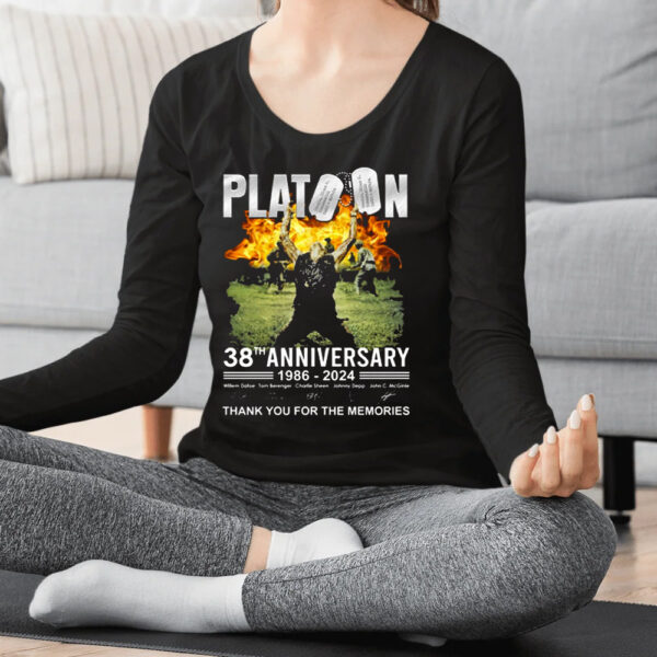 Platoon 38th Anniversary 1986 – 2024 Thank You For The Memories Shirt