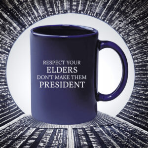 Respect Your Elders Cobalt Coffee Mug Cup