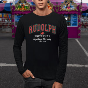 Rudolph University Christmas Print Casual Sweat TShirt