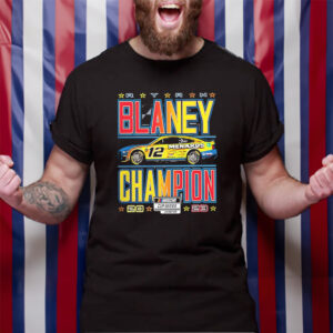 Ryan Blaney 2023 NASCAR Cup Series Champion Trophy T-Shirt