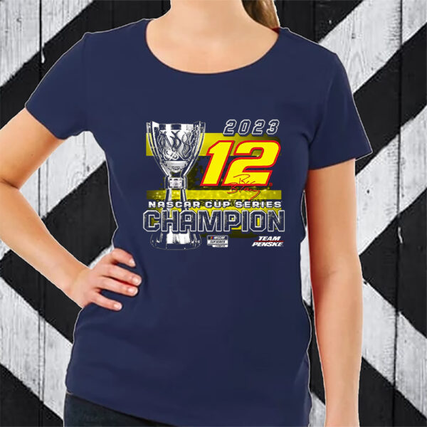 Ryan Blaney Team Penske 2023 Nascar Cup Series Champion Trophy T-Shirt