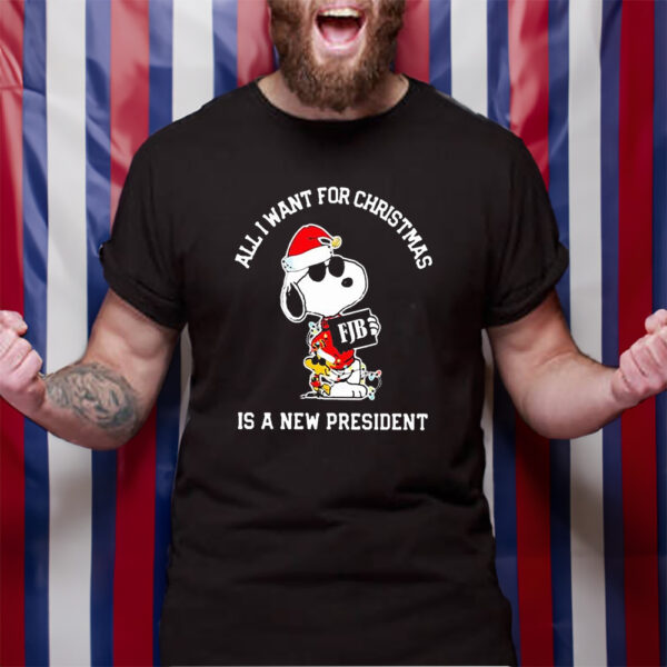 Snoopy FJB All I Want For Christmas Is A New President T-Shirt