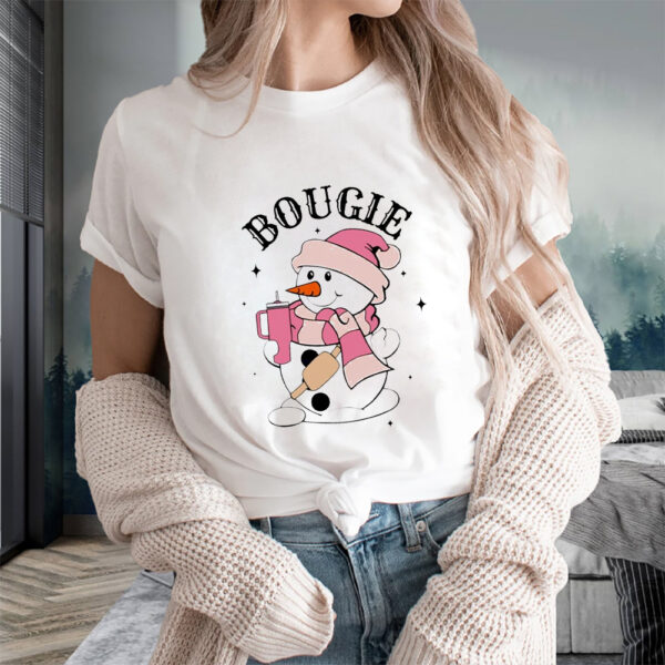 Snowman Santa Hat Bougie pink Christmas light T-Shirts