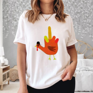 Thanksgiving Bird Funny Hand Turkey Shirt