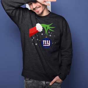 The Grinch Christmas Ornament New York Giants Long Sleeve T-Shirts