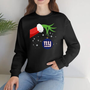 The Grinch Christmas Ornament New York Giants Long Sleeve T-Shirtt