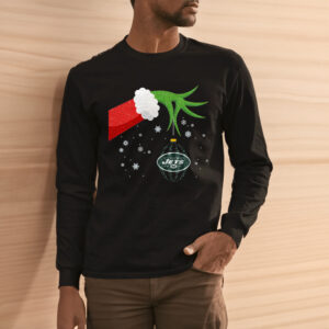 The Grinch Christmas Ornament New York Jets Long Sleeve Shirts