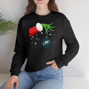 The Grinch Christmas Ornament Philadelphia Eagles Long Sleeve T-Shirts